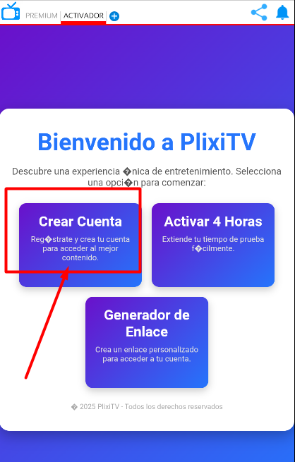 Opciones de PlixiTV